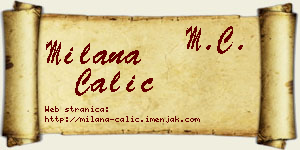 Milana Čalić vizit kartica